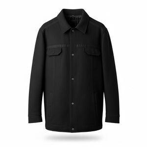 Elie Tahari ✨Black Button Front Jacket Modern Utility Shirt Jacket